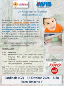 Domenica 13 ottobre a Cardinale la camminata solidale “Un Passo per un Sorriso”