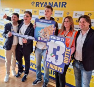 Ryanair lancia 7 nuove rotte invernali da Reggio Calabria